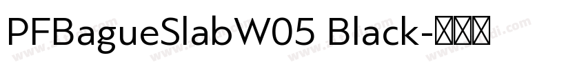 PFBagueSlabW05 Black字体转换